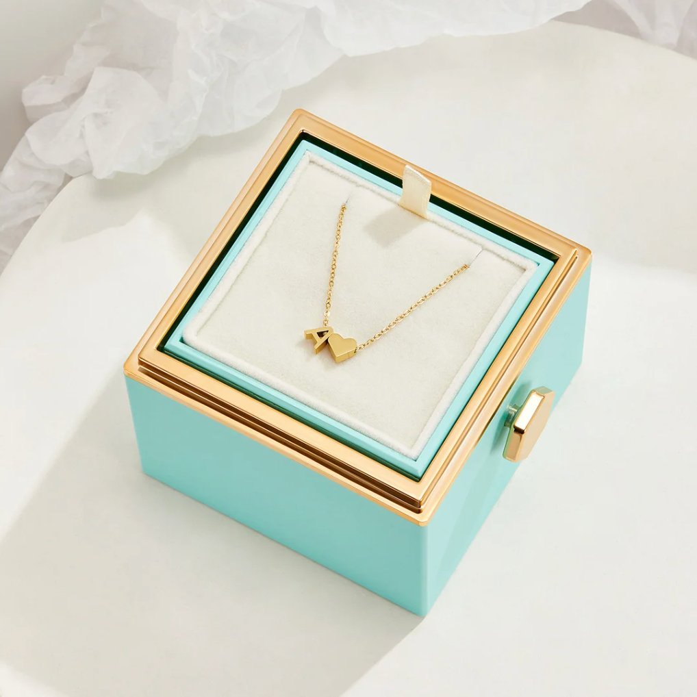 Forever Love &amp; Letter Gold Necklace