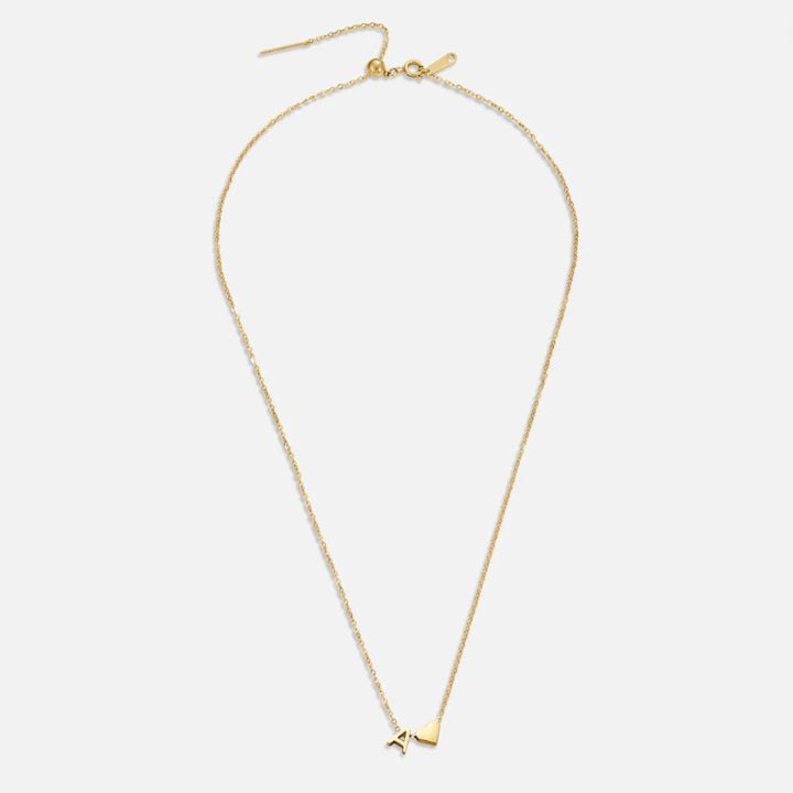 Forever Love &amp; Letter Gold Necklace