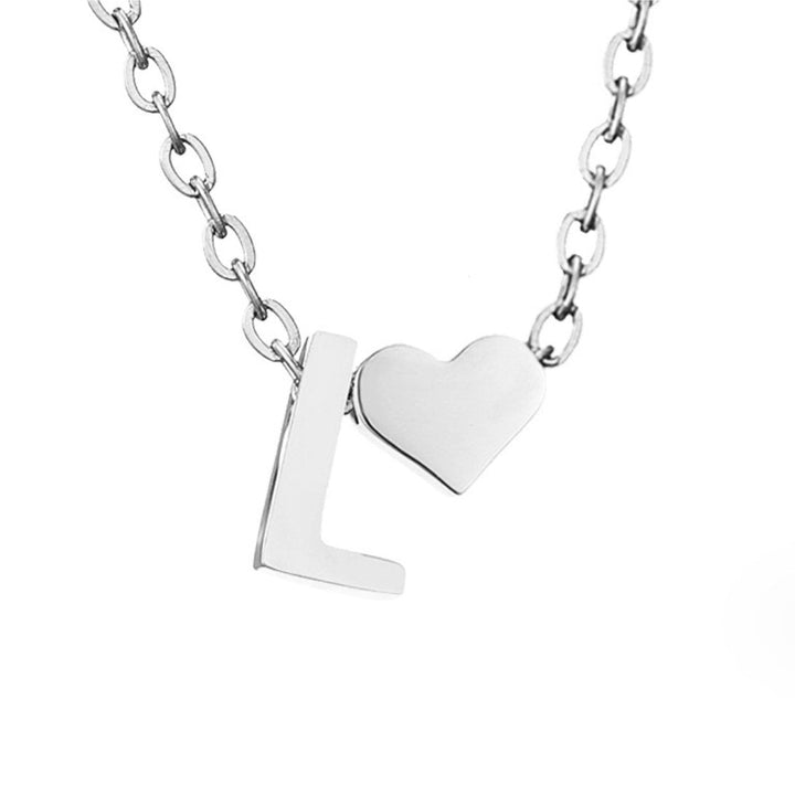 Forever Love &amp; Letter Silver Necklace