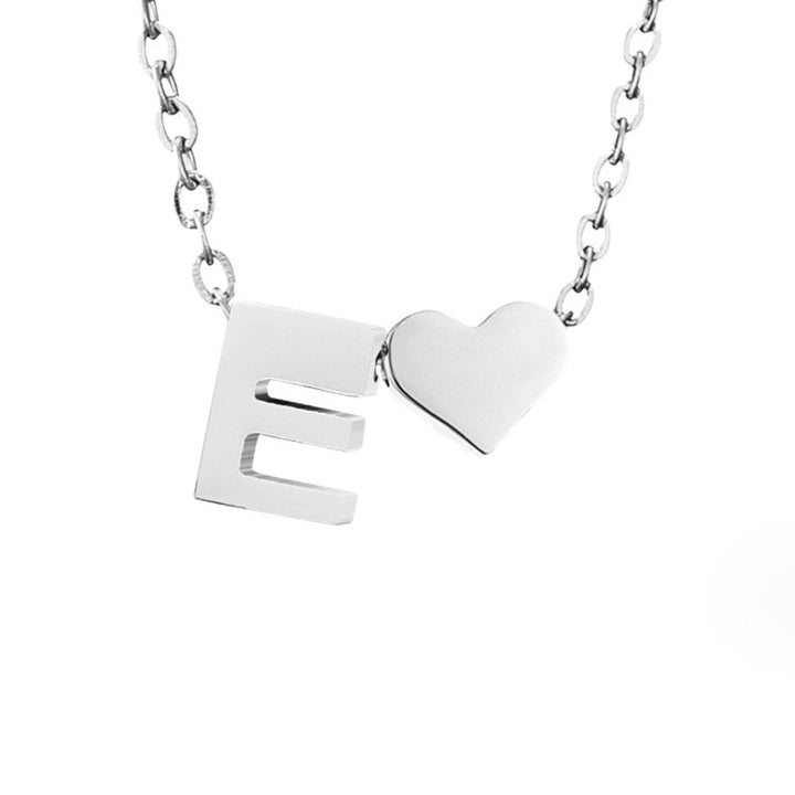 Forever Love &amp; Letter Silver Necklace