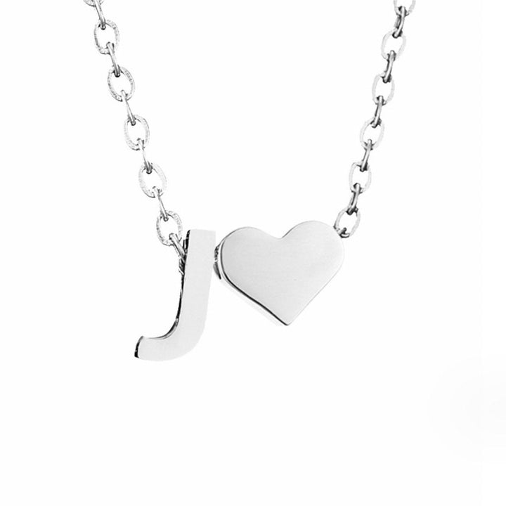 Forever Love &amp; Letter Silver Necklace