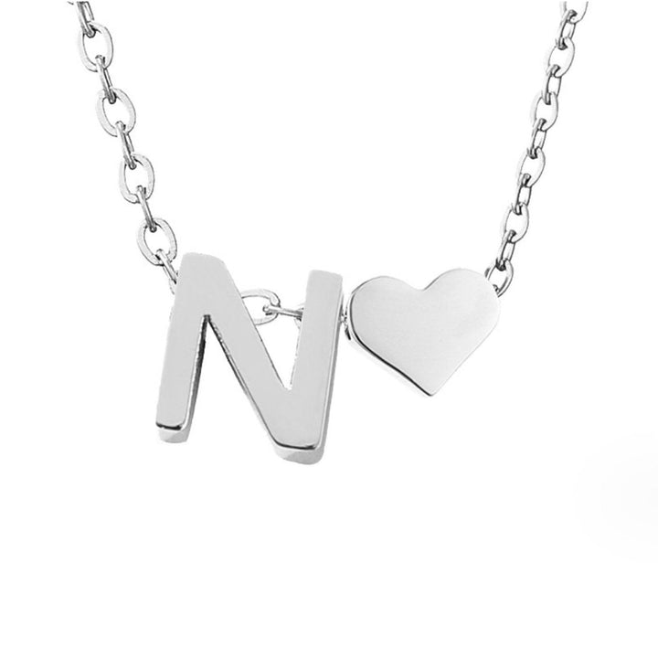 Forever Love &amp; Letter Silver Necklace