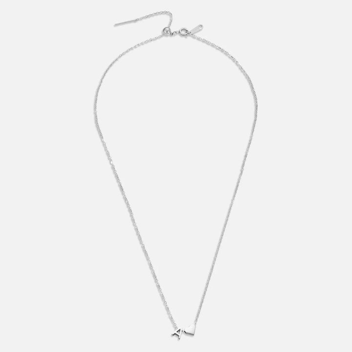 Forever Love &amp; Letter Silver Necklace