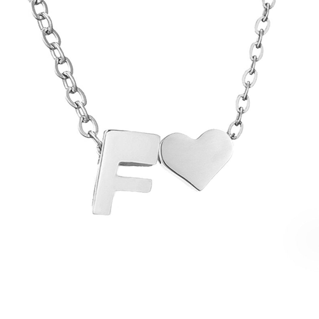Forever Love &amp; Letter Silver Necklace